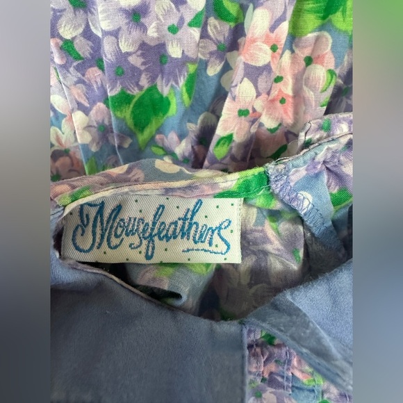 Vintage Floral Lilac Girls Dress 100% Cotton 4T - Picture 6 of 8